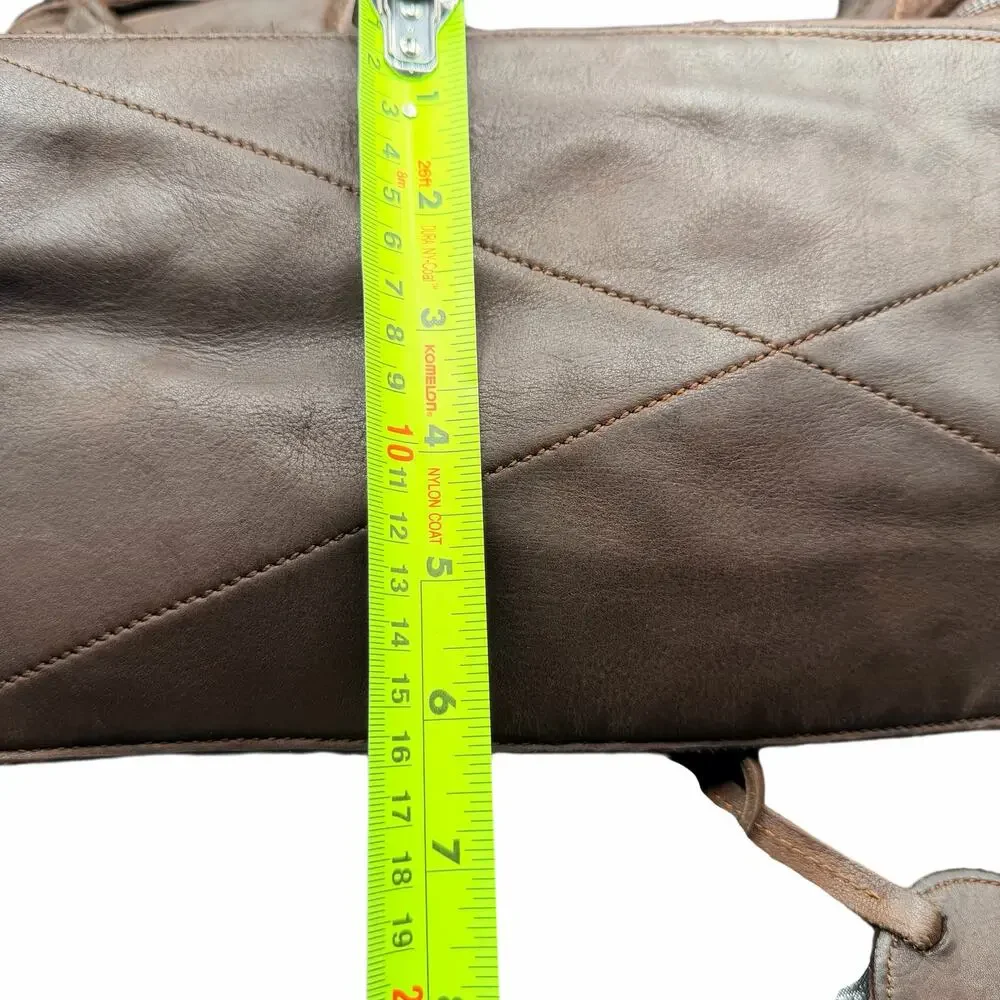 Harbour 2nd Brown Woven Leather Tote Shoulder Bag Anchor Charm